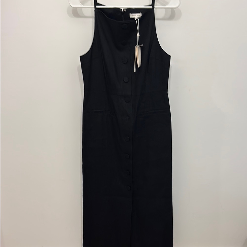 Rebecca Taylor Black Halter Midi Dress Cocktail